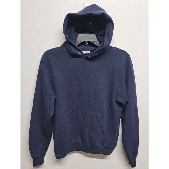Champion Eco Authentic S700 Navy Blue Pullover Hoodie Size Small‎ Made Honduras - Picture 1 of 9